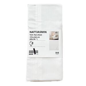 IKEA NATTJASMIN Twin White Flat Sheet